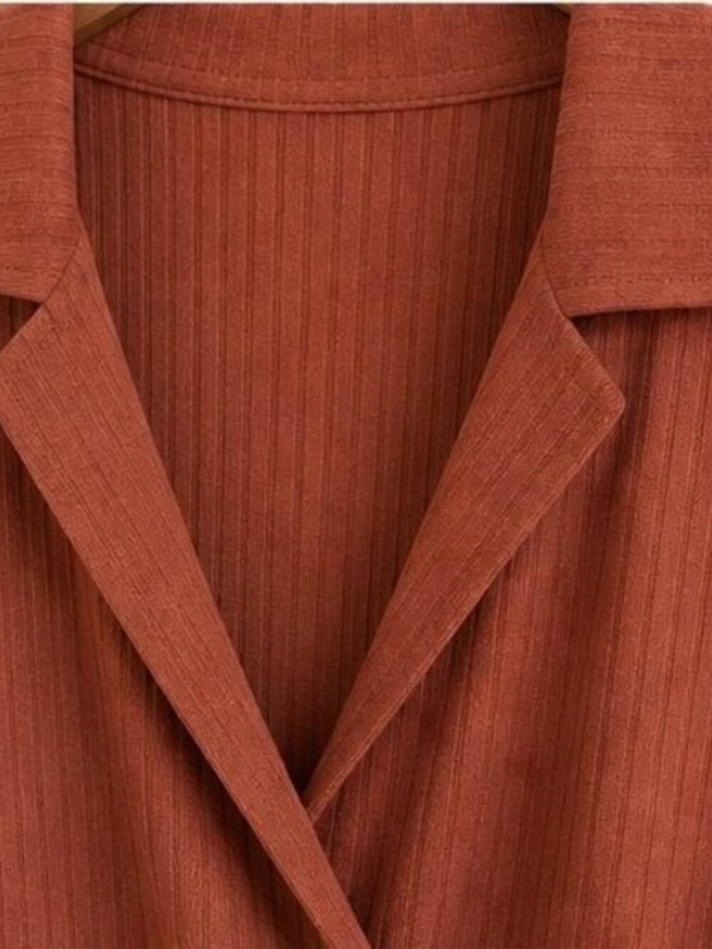 Rust Wrap Blouse - Picture 4 of 6